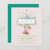 Religieus Pasen Uitnodigingsbudget (Voorkant / Achterkant)