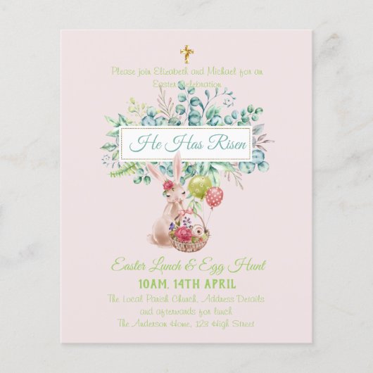 Religieus Pasen Uitnodigingsbudget (Voorkant)