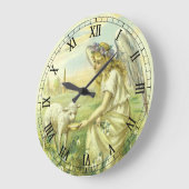 Religieus Pasen Victoriaans Engel met Lam Grote Klok (Hoek)