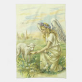  Religieus Pasen Victoriaans Engel met Lam Theedoek