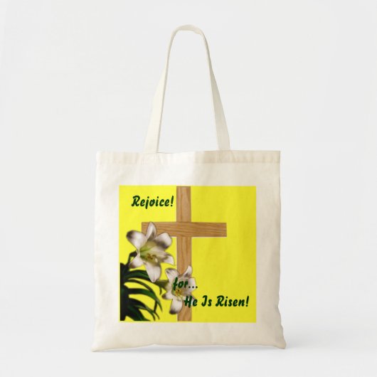 Religieus Pasen - Vreugde voor hem is gerezen - Ba Tote Bag (Voorkant)