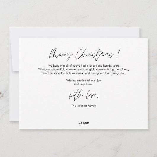 Religieus, Prettig Kerstfeest, Christelijke Famili Feestdagenkaart (Achterkant)