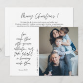 Religieus, Prettig Kerstfeest, Christelijke famili Feestdagenkaart (Voorkant / Achterkant)