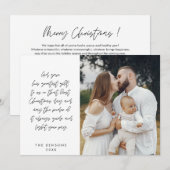 Religieus, Prettig Kerstfeest, Christelijke gezins Feestdagenkaart (Voorkant / Achterkant)