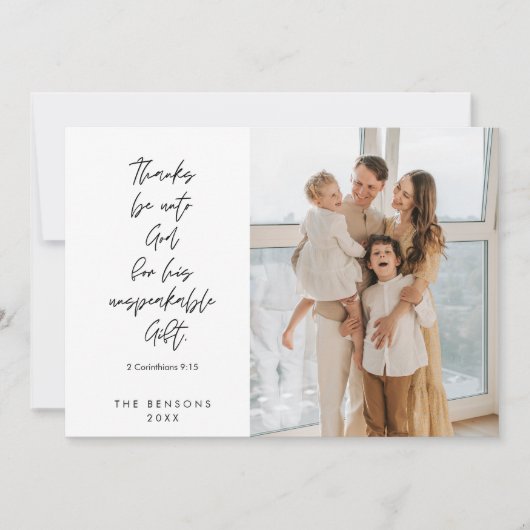 Religieus, Prettig kerstfeest, Christelijke gezins Feestdagenkaart (Voorkant)