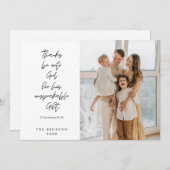 Religieus, Prettig kerstfeest, Christelijke gezins Feestdagenkaart (Voorkant / Achterkant)