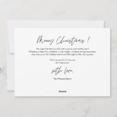 Religieus, Prettig Kerstfeest, Christelijke gezins Feestdagenkaart (Achterkant)