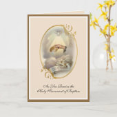  religieus sacrament Baptisme Volwassenen of Baby Kaart (Gele Bloem)