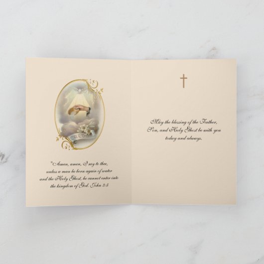  religieus sacrament Baptisme Volwassenen of Baby Kaart (Binnen)