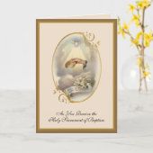  religieus sacrament Baptisme Volwassenen of Baby Kaart (Gele Bloem)