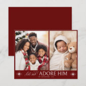 Religieus Script Kerstmis Foto Vakantie Kaart (Voorkant / Achterkant)