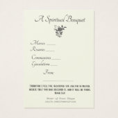 Religieus Spiritueel Boeket Gebed Heilige Kaart (Achterkant)