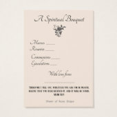 Religieus Spiritueel Boeket Gebed Heilige Kaart (Achterkant)