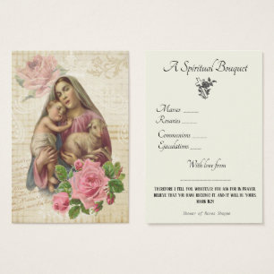 Religieus Spiritueel Boeket Gebed Heilige Kaart