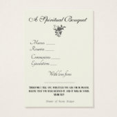 Religieus Spiritueel Boeket Gebed Heilige Kaart (Achterkant)