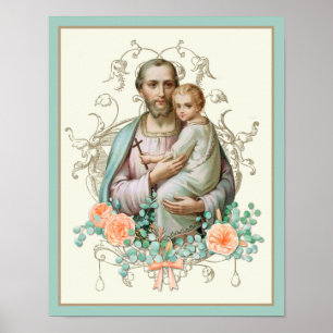 RELIGIEUS ST JOSEPH JESUS CATHOLIC POSTER