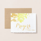 Religieus sympathie Bedenk je gebeden Folie Kaarten (Voorkant met envelop)