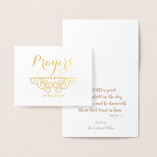 Religieus sympathie Bedenk je gebeden Folie Kaarten (Display)