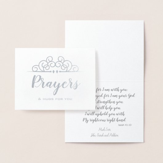 Religieus sympathie Bedenk je gebeden Folie Kaarten (Display)