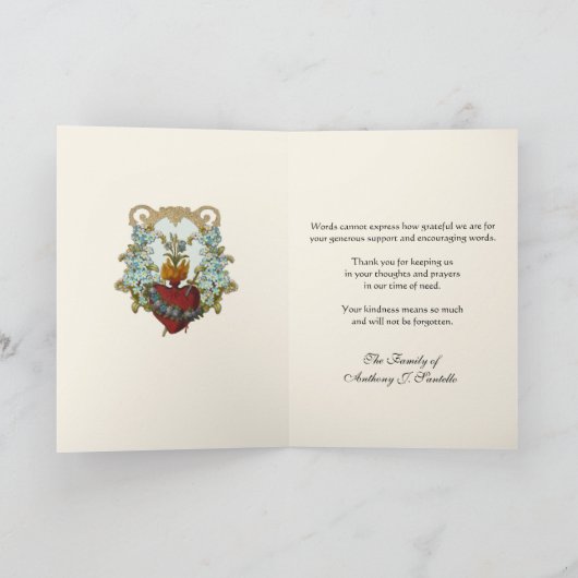 Religieus sympathie begrafenis bedankt Maagd Mary (Binnen)