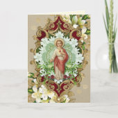 Religieus sympathie heilige hartschrift gebed kaart (Voorkant)