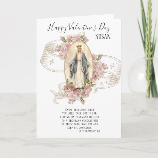 Religieus | Valentijnsdag | Maagd Maria Kaart (Voorkant)