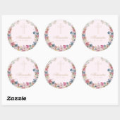 Religieus  Veldbloemen Gouden Kleur Ronde Sticker (Vel)