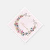 Religieus  Veldbloemen Gouden Kleur Servet (Hoek)