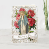 Religieus vriendschap Maagd Mary Rode Rozen Kaart (Voorkant)