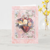 Religieus Vriendschapsgebed Maagd Maria Hart Kaart (Gele Bloem)