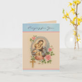 Religieus vriendschapsgebed Maagd Maria Kaart (Gele Bloem)