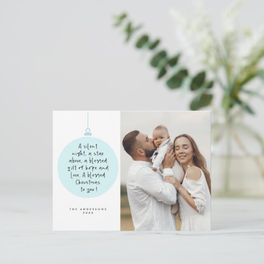 Religieus, Vrolijk Kerstfeest, Christelijke Famili Briefkaart (Staand voorkant)