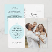 Religieus, Vrolijk Kerstfeest, Christelijke Famili Briefkaart (Voorkant / Achterkant)