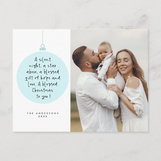 Religieus, Vrolijk Kerstfeest, Christelijke Famili Briefkaart (Voorkant)