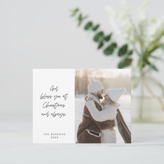 Religieus, Vrolijk Kerstfeest, Christelijke Famili Briefkaart (Staand voorkant)