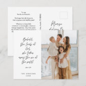 Religieus, Vrolijk Kerstfeest, Christelijke Famili Briefkaart (Voorkant / Achterkant)