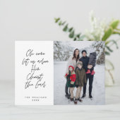 Religieus, Vrolijk Kerstfeest, Christelijke Famili Feestdagenkaart (Staand voorkant)