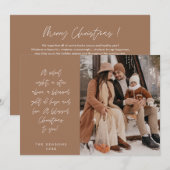 Religieus, Vrolijk Kerstfeest, Christelijke Famili Feestdagenkaart (Voorkant / Achterkant)