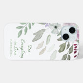 Religieus Vrouwelijk Eenvoudig Wit Waterverf Bloem Case-Mate iPhone Case (Achterkant (horizontaal))