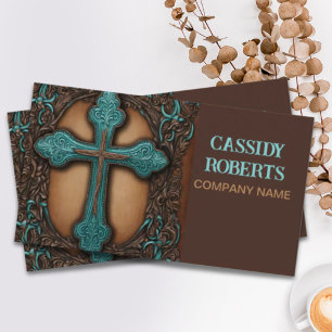 Religieus Western land Bijbelkruis Christelijk Visitekaartje