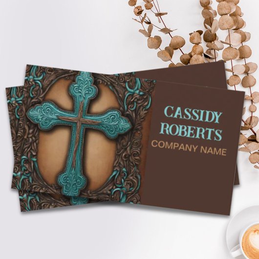 Religieus Western land Bijbelkruis Christelijk Visitekaartje