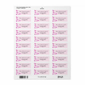 Religieus Wit Kruis Roze Harten Elegant Mailen Etiket (Full Sheet)
