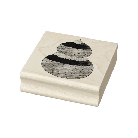 Religieuse Frans Choux Gebak Crème Puff Dessert Rubberstempel (Stempel)