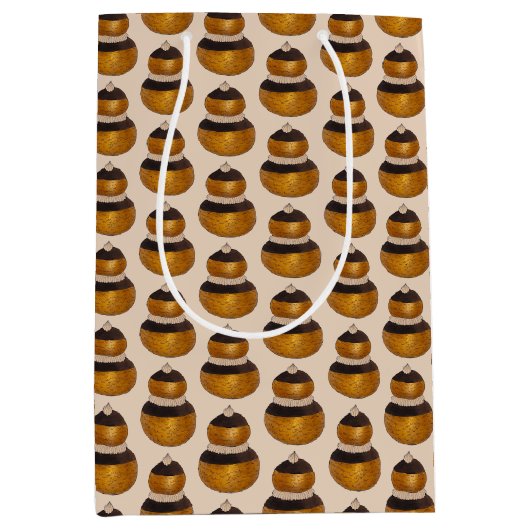 Religieuse Frans chouxgebak roompuddingdessert Medium Cadeauzakje (Voorkant)