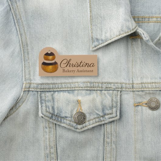 Religieuse Franse Choux gebak Crème Puff Dessert Naamplaatje (In situ)