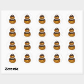 Religieuse Franse Choux gebak Crème Puff Dessert Ronde Sticker (Vel)
