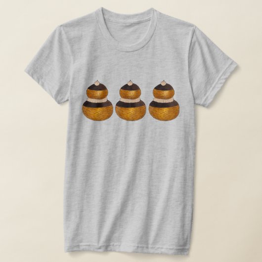 Religieuse Franse Choux gebak Crème Puff Dessert T-shirt (Laagn)