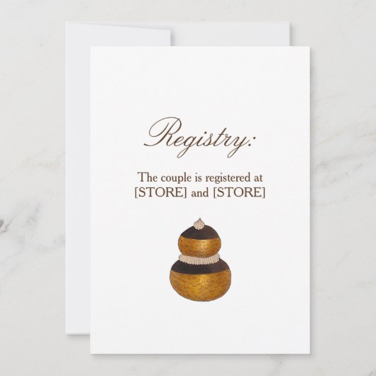 Religieuse Franse Choux Gebak Middagthee Feestje Kaart (Achterkant)