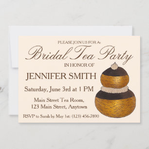 Religieuse Franse Choux Gebak Middagthee Feestje Kaart