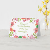 Religieuze 15e Jubileum-bloemen Kaart (Gele Bloem)